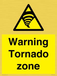 Warning Tornado zone